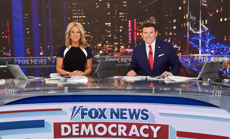 Fox News anchors Martha MacCallum and Bret Baier co-moderated three town halls at the Iowa Events Center.