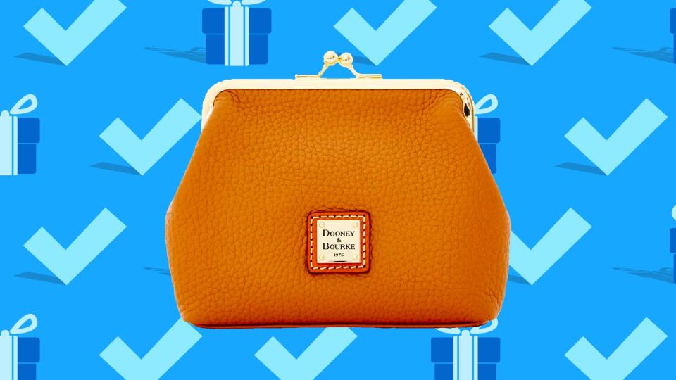 This coin purse is under $40 right now (and makes a great stocking stuffer).