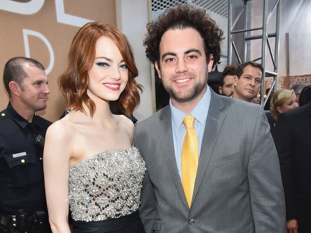 <p>Alberto Rodriguez/NBCU Photo Bank/NBCUniversal/Getty</p> Emma Stone and Spencer Stone at the Golden Globes in 2015.