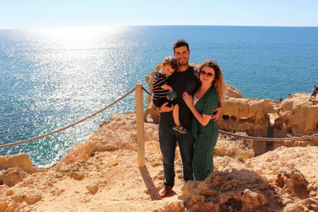 The family take in the Algarve views. (SWNS)