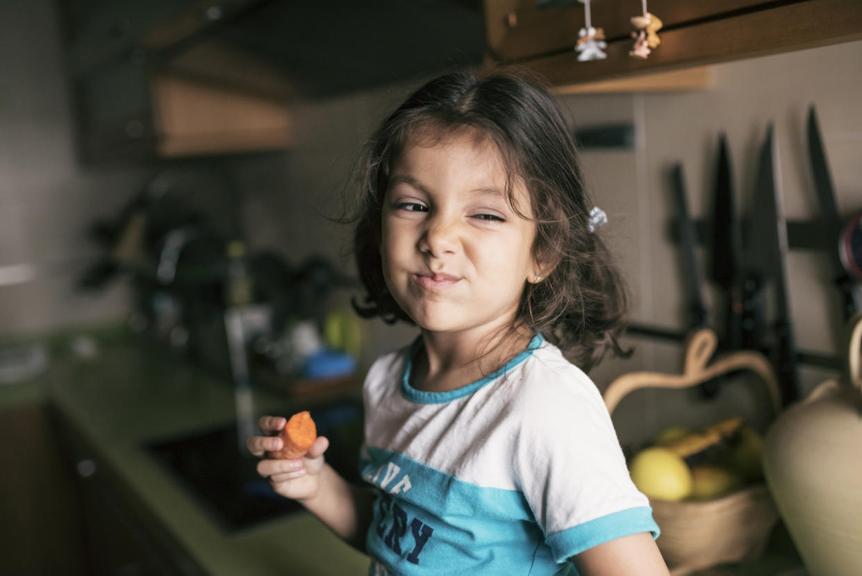 If you don't eat your carrots you won't see in the dark, is just one of the white lies parents tell children. (Getty Images)