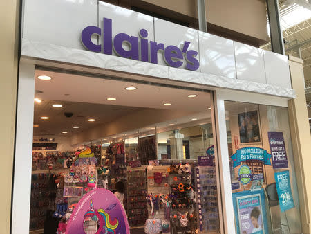 FILE PHOTO - A Claire’s store is pictured in the Newport Mall in Jersey City, New Jersey, U.S. September 22, 2018. REUTERS/Alessandra Rafferty