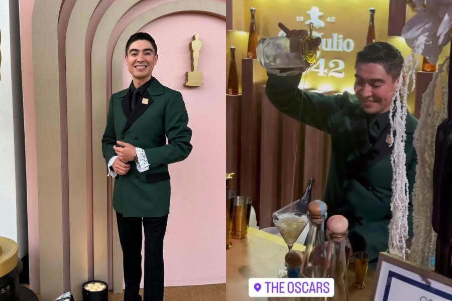 ¡Orgullo total! Bartender mexicano preparó las bebidas para estrellas en el After Party de los Oscars 2024 
