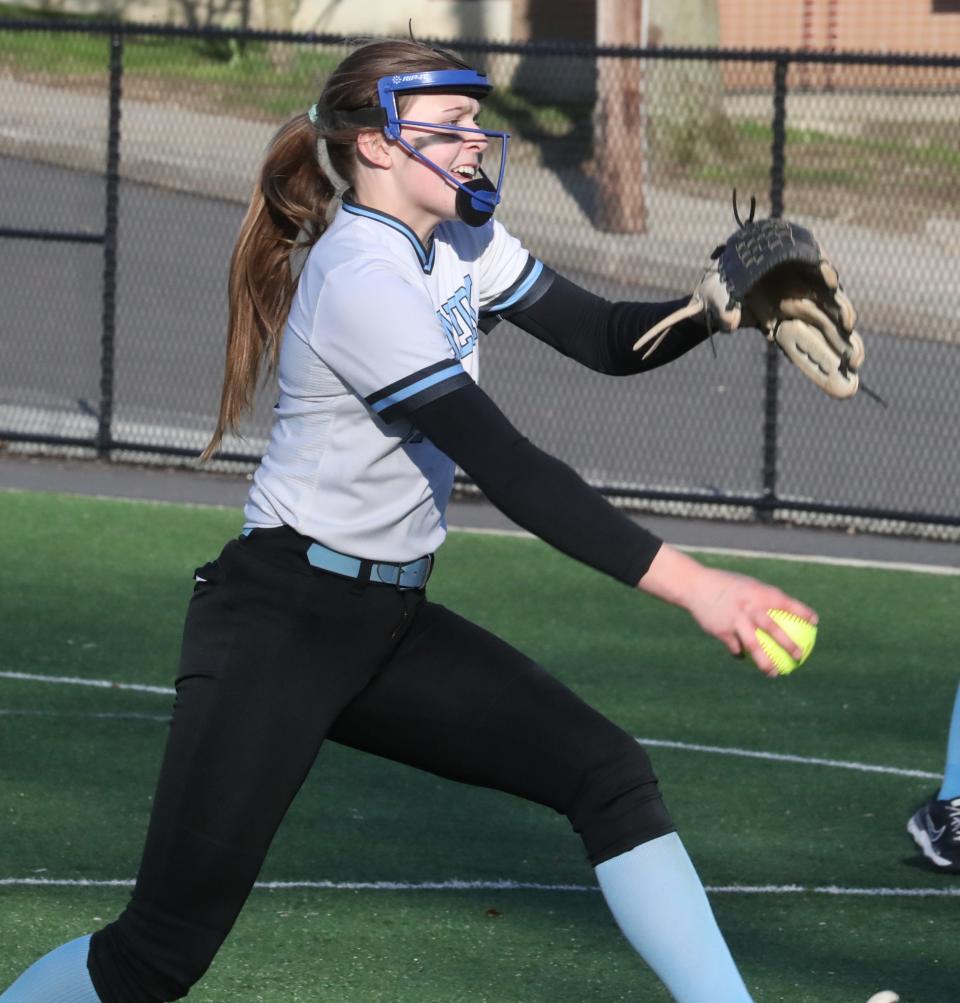 Rye Neck softball won 1-0 at Tuckahoe April 12, 2024.