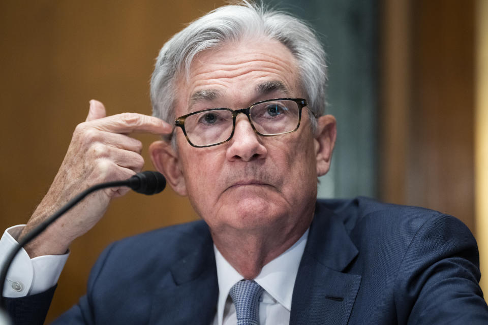 Federal Reserve chairman Jerome Powell. European markets were muted on Wednesday as investors focus on the latest insights into the Fed&#x002019;s policy tightening. Photo: Tom Williams/CQ-Roll Call, Inc via Getty Images