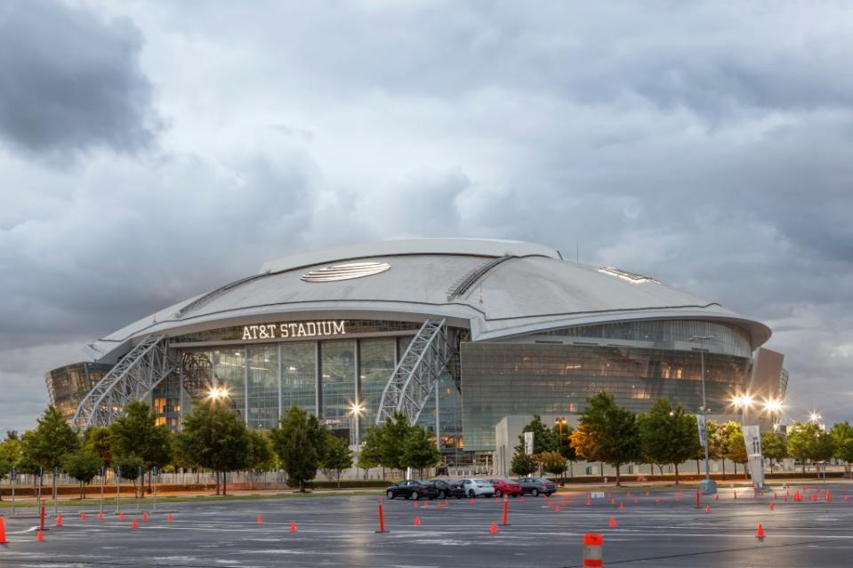 Exterior view of the AT&T Stadium via Getty Images