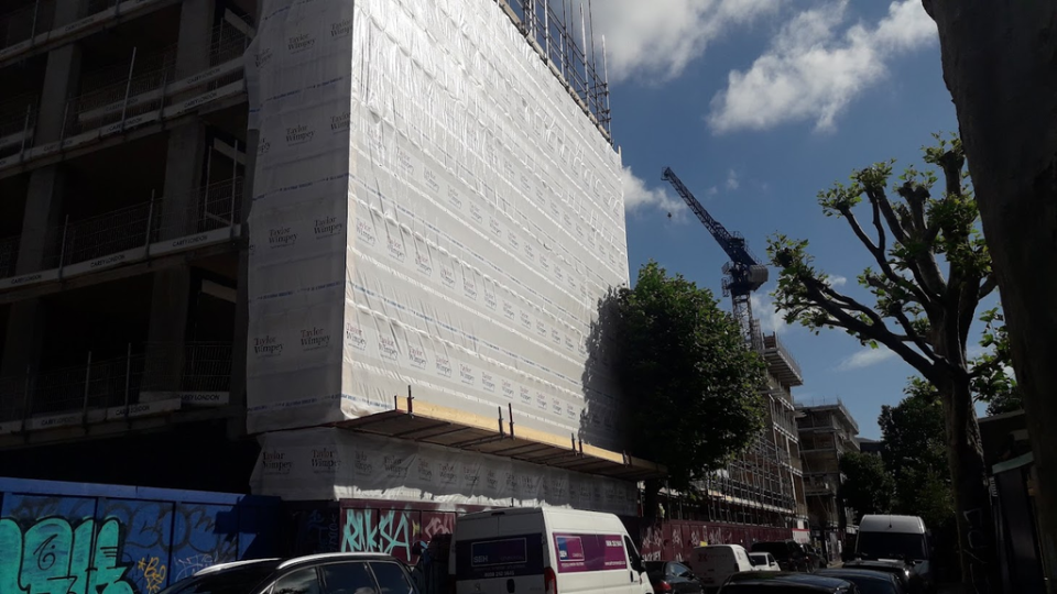 Taylor Wimpey is demolishing this half-built block of flats in Hackney Wick (Taylor Wimpey)