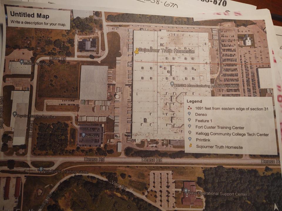 An image on Google Earth showing the location of the Sojourner Truth site at the Denso facility.