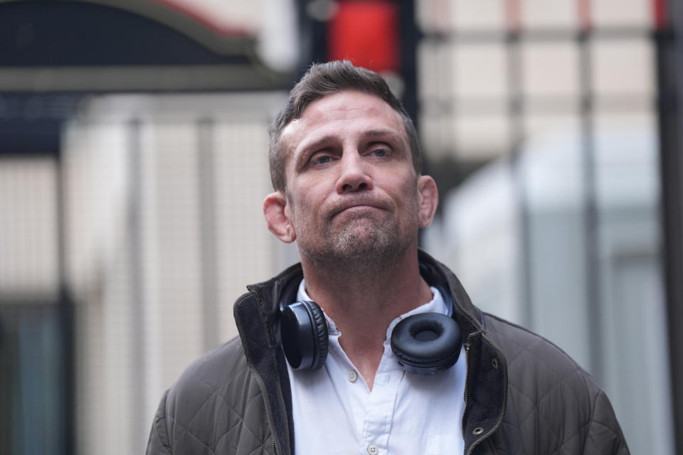 Alex Reid after attending a bankruptcy hearing for his former partner Katie Price