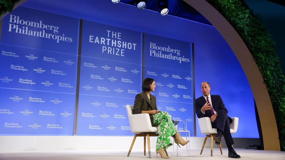 Prince William on stage at Earthshot Prize Innovation Summit