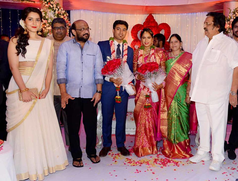 Telegu movie producer DVV Danayya's daughter ties the knot; Tollywood stars bless the happy couple