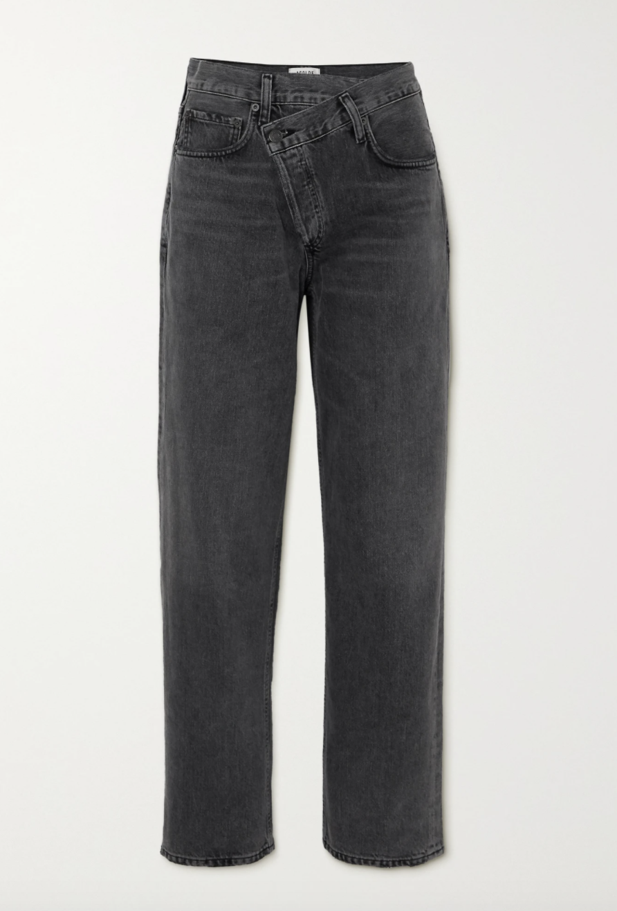 Agolde Criss Cross Upsized High-Rise Tapered Jeans