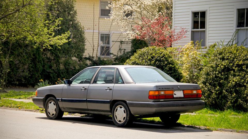 a car parked on the side of the road