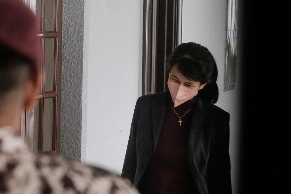 Former AmBank manager Joanna Yu was seen at the compound on 1 Malaysia Developement Berhad (1MDB) at Kuala Lumpur Court Complex February 2, 2023. — Picture by Sayuti Zainudin