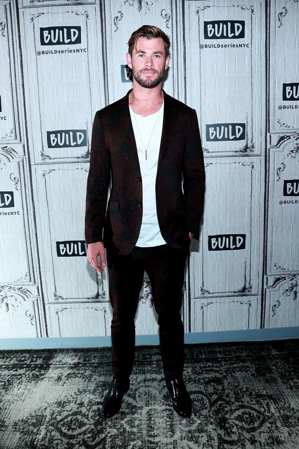 Chris Hemsworth on the Build red carpet