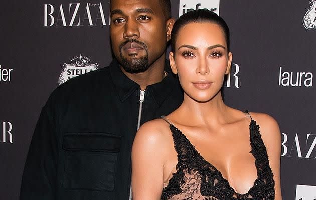 Kim and Kanye are already parents to daughter North, four, and son Saint, 21 months - and according to a new report, the couple are said to be 'over the moon' with news of their extended family. Source: Getty