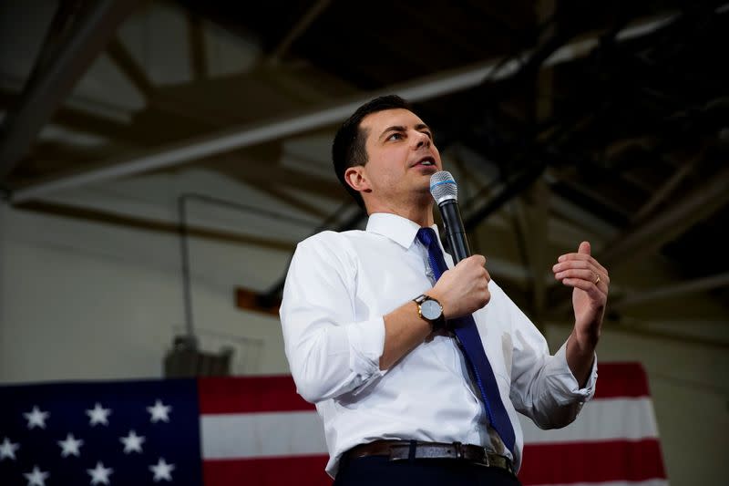 Pete Buttigieg, Democratic presidential candidate and former South Bend, Indiana mayor attends a campaign event in Nashua