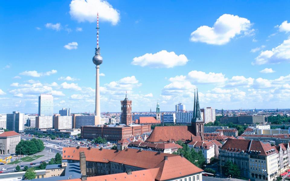 Aerial view of Alexanderplatz in Berlin with the television tower - Gerd Schnuerer/Getty Images