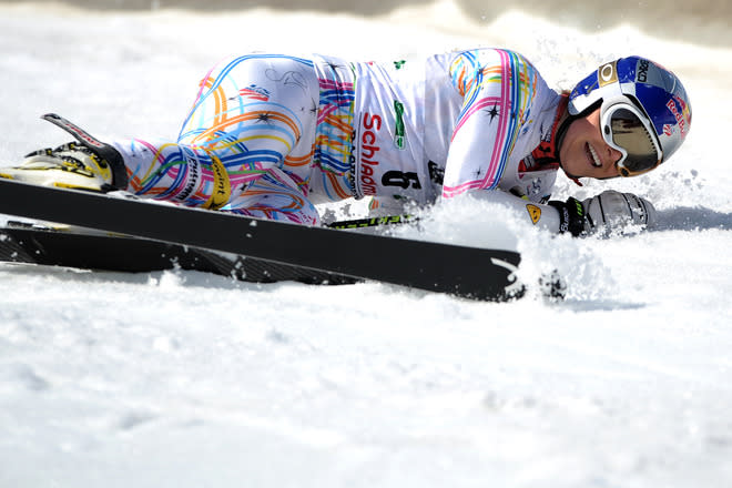 Lindsey Vonn Of US Reacts AFP/Getty Images