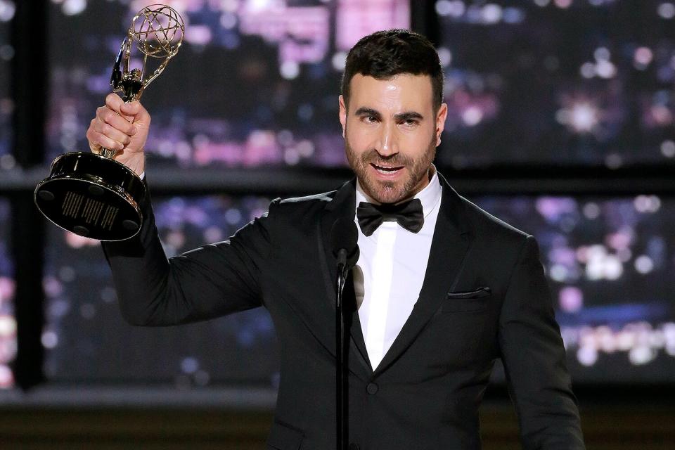 Brett Goldstein accepts the Outstanding Supporting Actor in a Comedy Series award for "Ted Lasso" on stage during the 74th Annual Primetime Emmy Awards held at the Microsoft Theater on September 12, 2022.