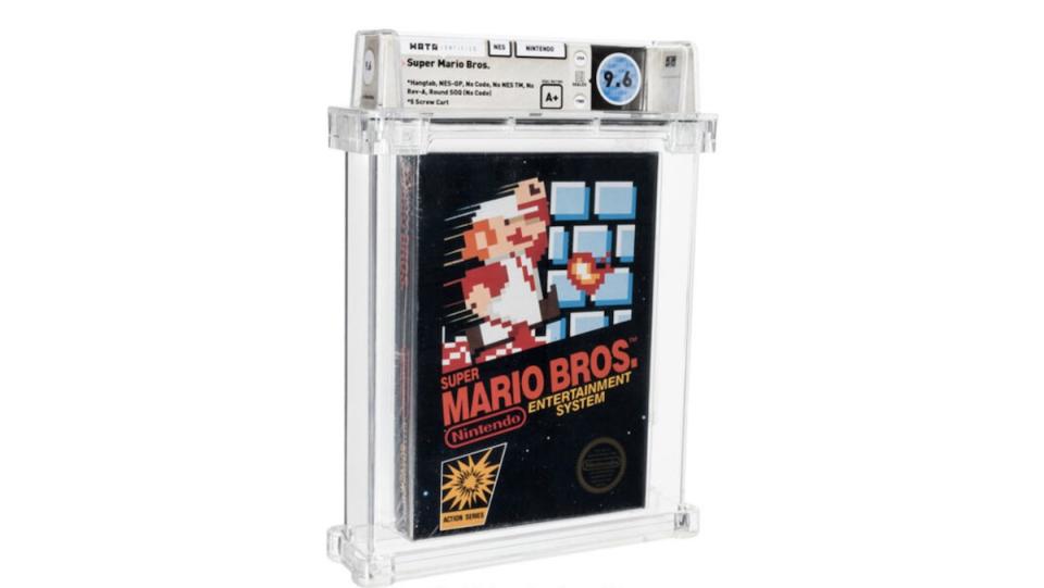 A sealed copy of Super Mario Bros 