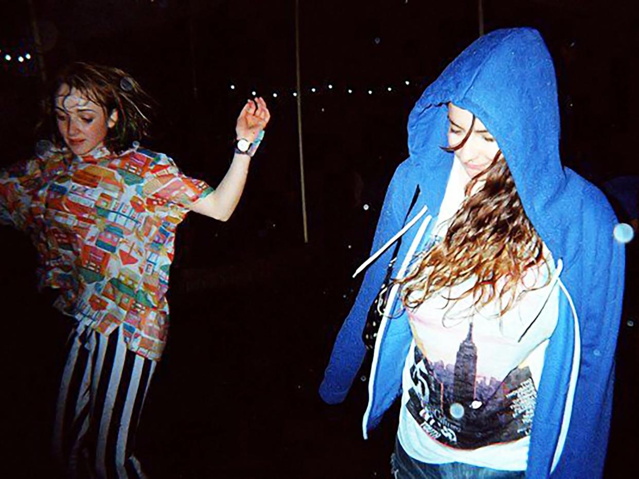 Alexandra Pollard (right) at her first V Festival in 2009 (Courtesy of author)