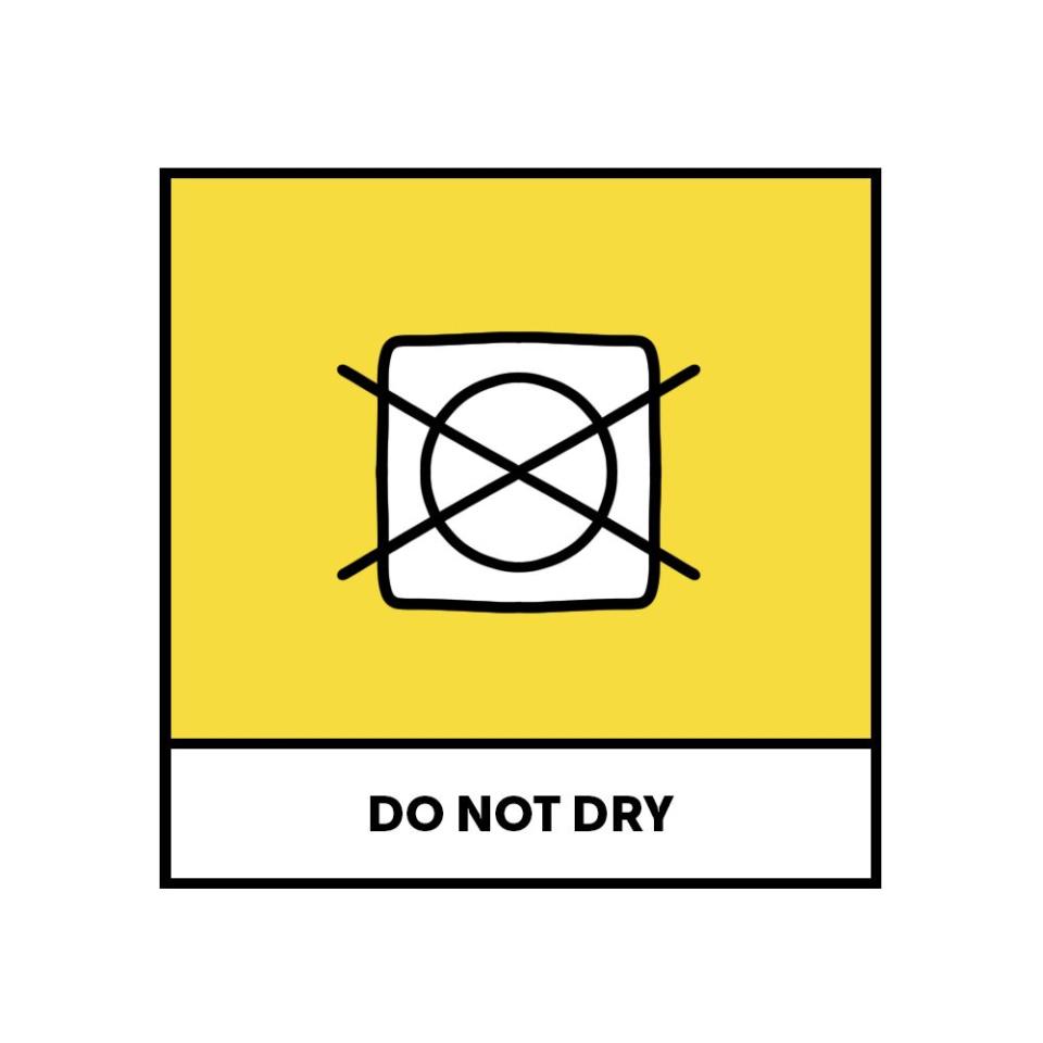 do not dry laundry symbol