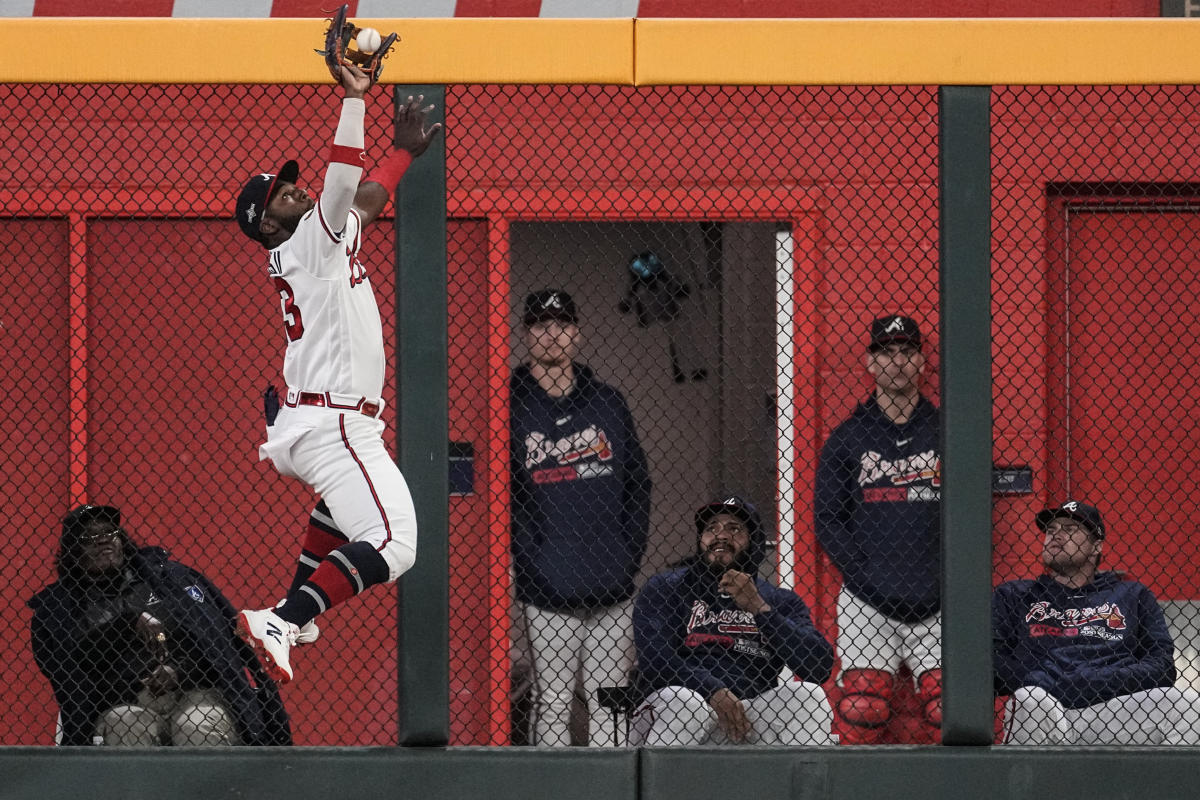 Atlanta Braves Michael Harris celebrate by Stockbridge High