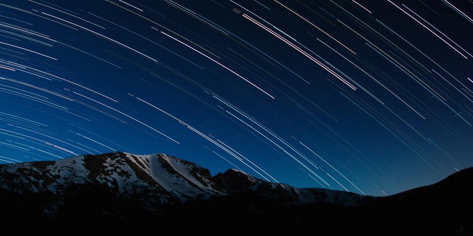 Star trails over Great