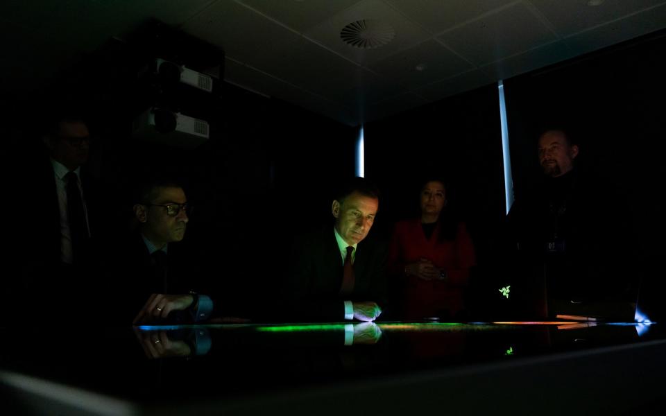 Jeremy Hunt visited Inmarsat to discuss emerging technology earlier this year - Zara Farrar/HM Treasury