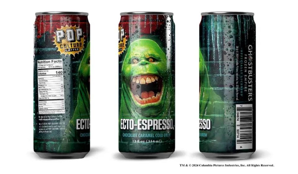 Ghostbusters Ecto-Espresso coffee brand in a can.