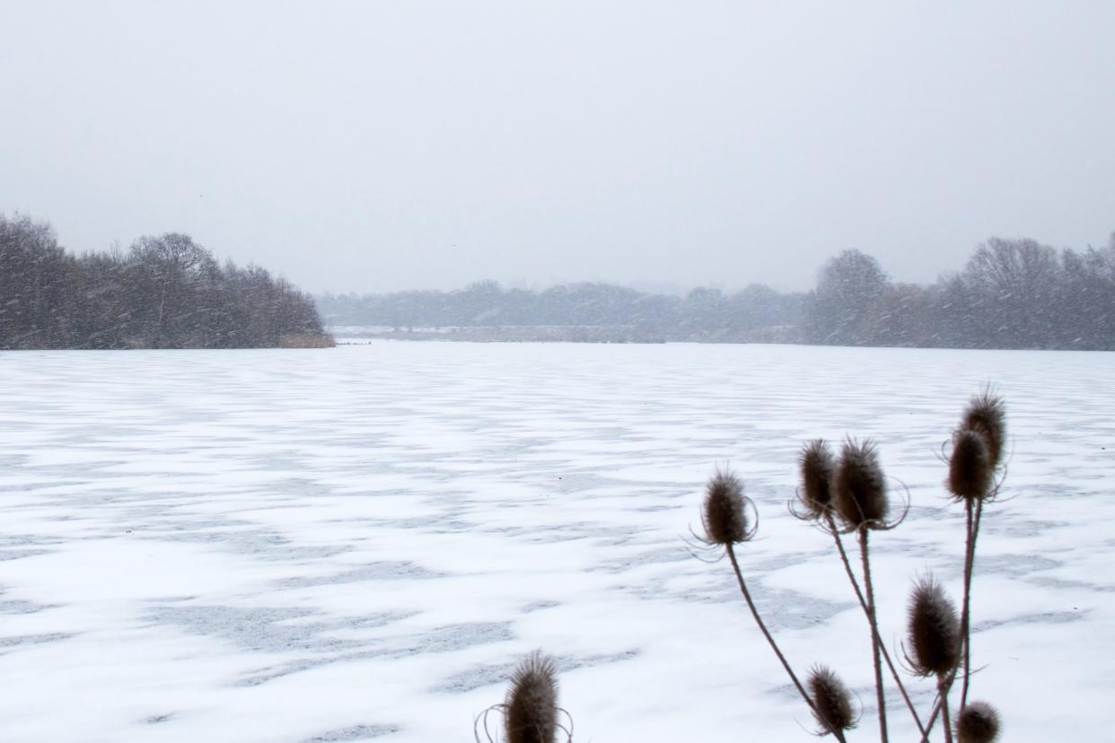 Frozen lake