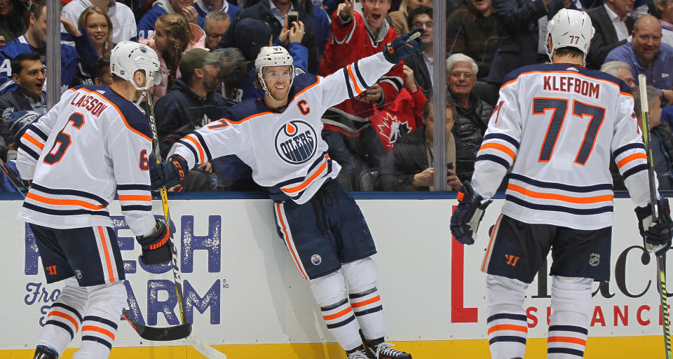 Connor McDavid put on a show in Toronto. (Photo by Claus Andersen/Getty Images)