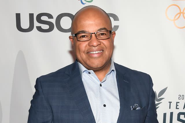 <p>Frazer Harrison/Getty</p> Mike Tirico