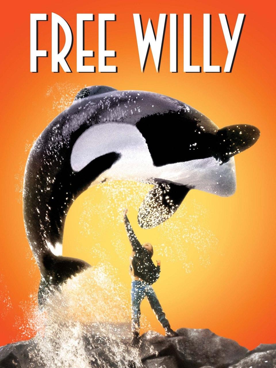 A promotional poster for the move Free Willy release in 1993.