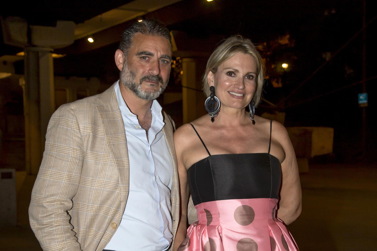 MADRID, SPAIN - JUNE 08: Ainhoa Arteta and Maias Urrea leave the dinner in honor of the French photographer Jean-Daniel Lorieux after presenting his exhibition on the occasion of Oceans Day, June 7, 2021, in Madrid, Spain. (Photo By Jose Velasco/Europa Press via Getty Images)