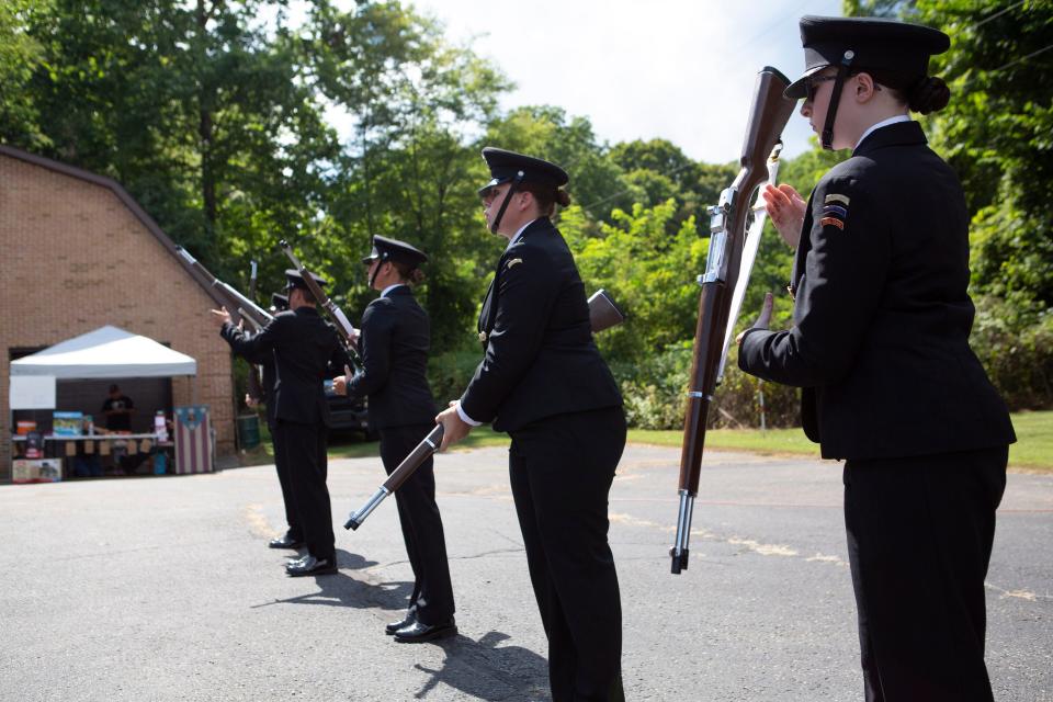 A memorial service in the honor of Joseph T. Hoffman, who died on December 7, 1941 aboard the U.S.S Oklahoma in the attack on Pearl Harbor, at The Joseph W. Hoffman American Legion Post 757 in Chillicothe, Ohio on August 20, 2022.  The remains of Hoffman were found after 80 years and have been brought home. 