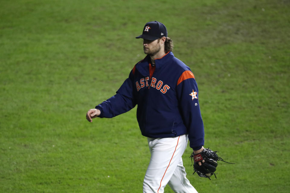 Gerrit Cole never pitched in World Series Game 7 and the Houston Astros may forever regret that decision. (Photo by Tim Warner/Getty Images)