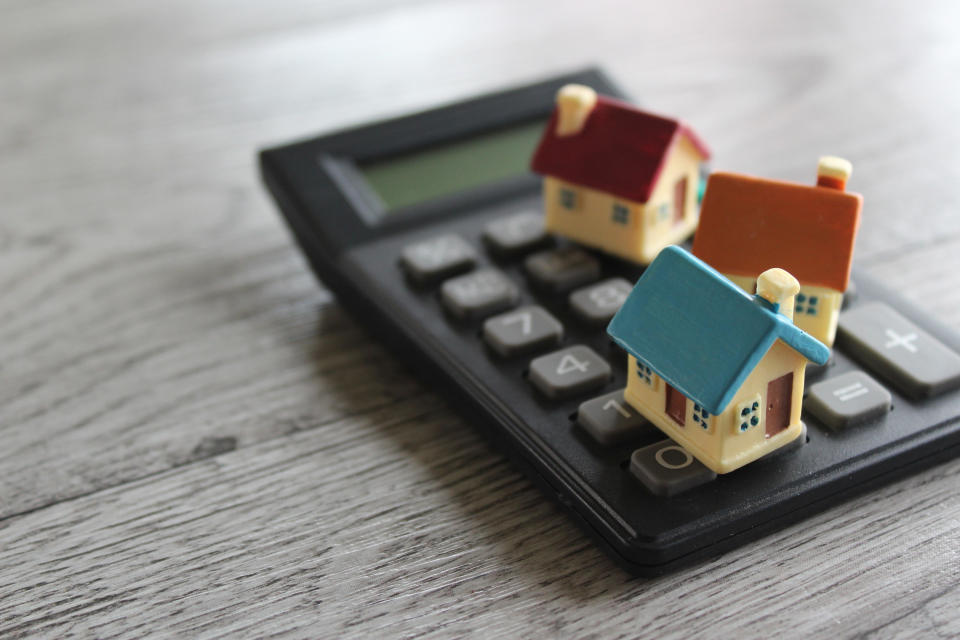 little houses on a calculator