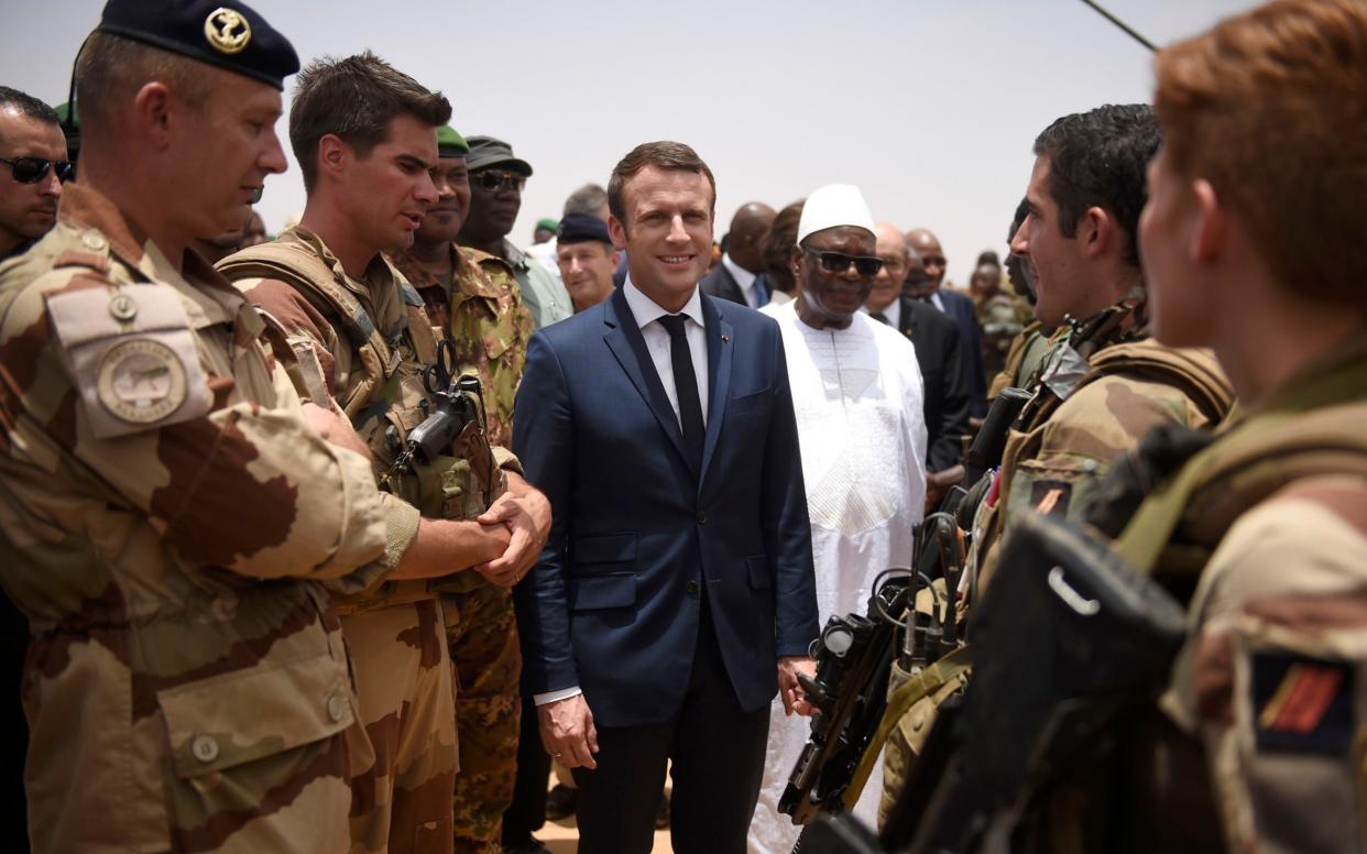 Operation Barkhane, in the Sahel, is France's largest military deployment  - EPA POOL