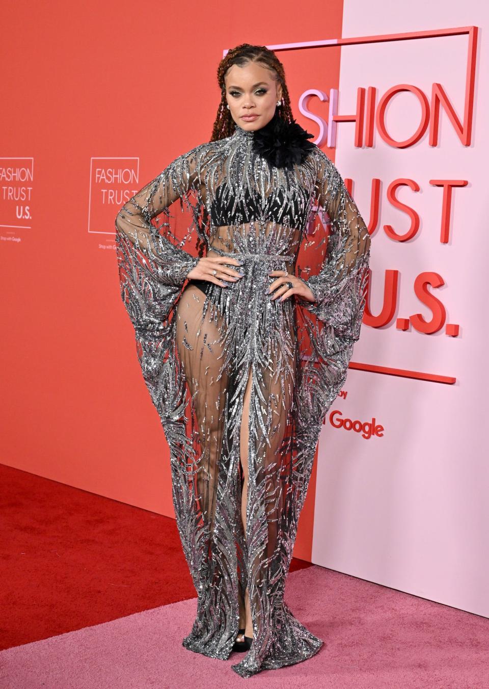 Andra Day attends the 2024 Fashion Trust Us Awards.