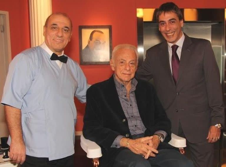 René Bertrand con Toti Ciliberto y Gerardo Sofovich, uno de sus faros en la TV 