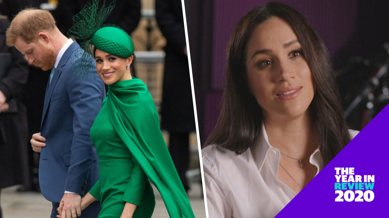 Meghan Markle's 2020 included a royal exit, a tragic loss and empowering new opportunities. (Photos: Getty Images)