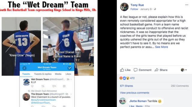 Team kicked out of league for offensive basketball jerseys