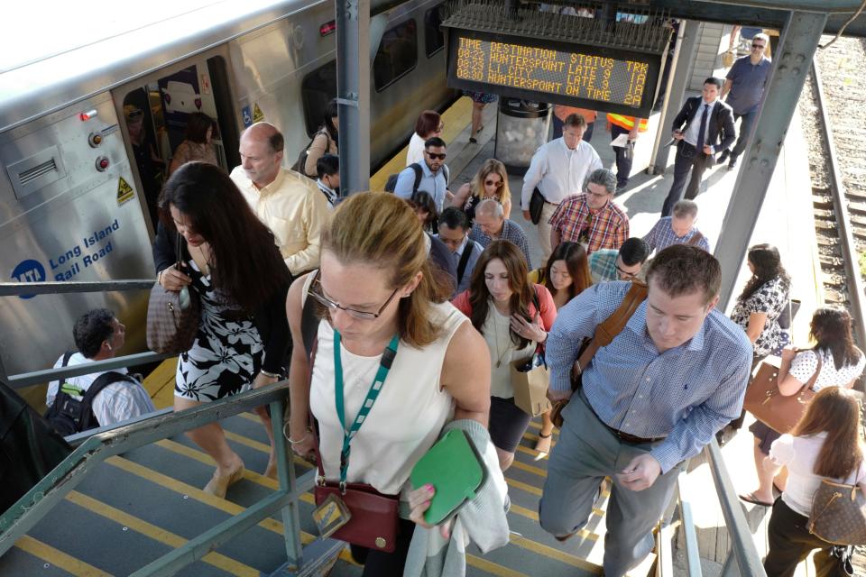 New York commuters, shown here in a 2017 photo, have long relied on the city's web of subway lines to move around of the world's greatest cities. Many urban planners expect New York to be able to return to its former bustling glory after the nation reaches a herd immunity to the COVID-19 virus, and in fact some predict city life could be more appealing than ever if buildings and open spaces are redesigned with a mission to provide residents even more room than before the pandemic struck.