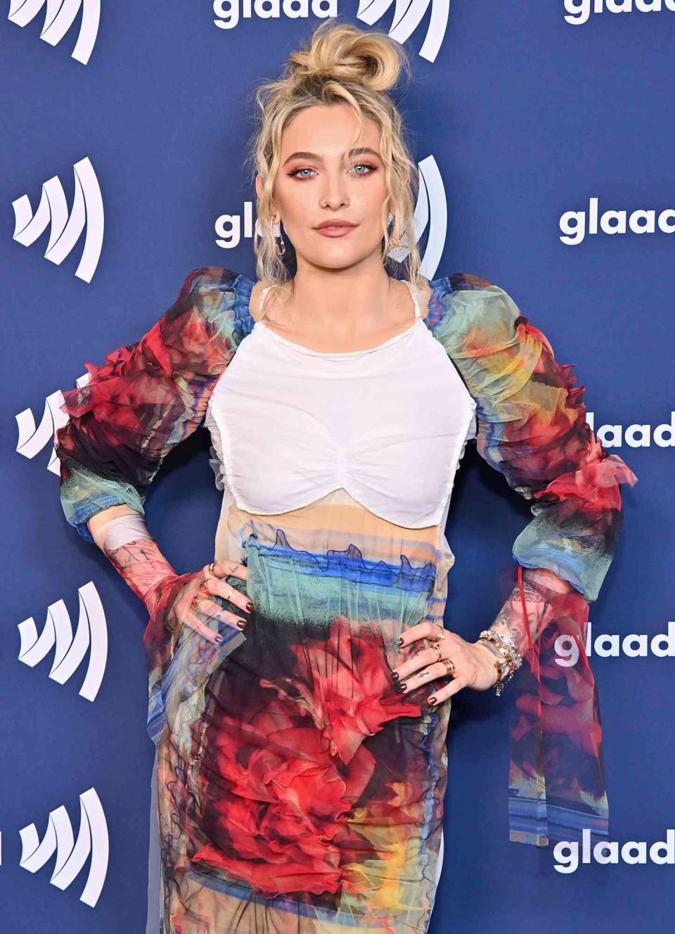 Paris Jackson attends The 33rd Annual GLAAD Media Awards at The Beverly Hilton on April 02, 2022 in Beverly Hills, California