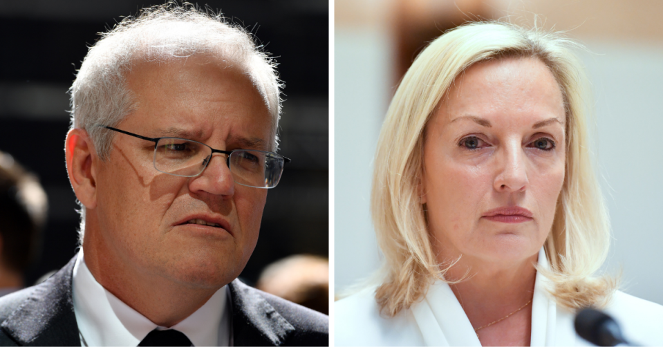 Christine Holgate said she was 'humiliated' by Prime Minister Scott Morrison. (Images: AAP).