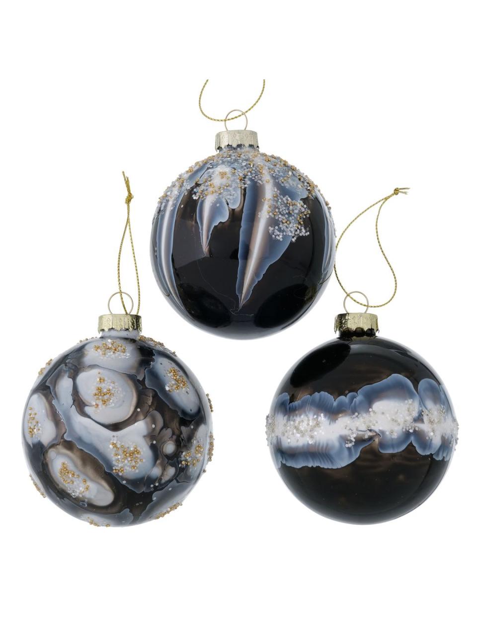 1) Geode baubles, Cox & Cox