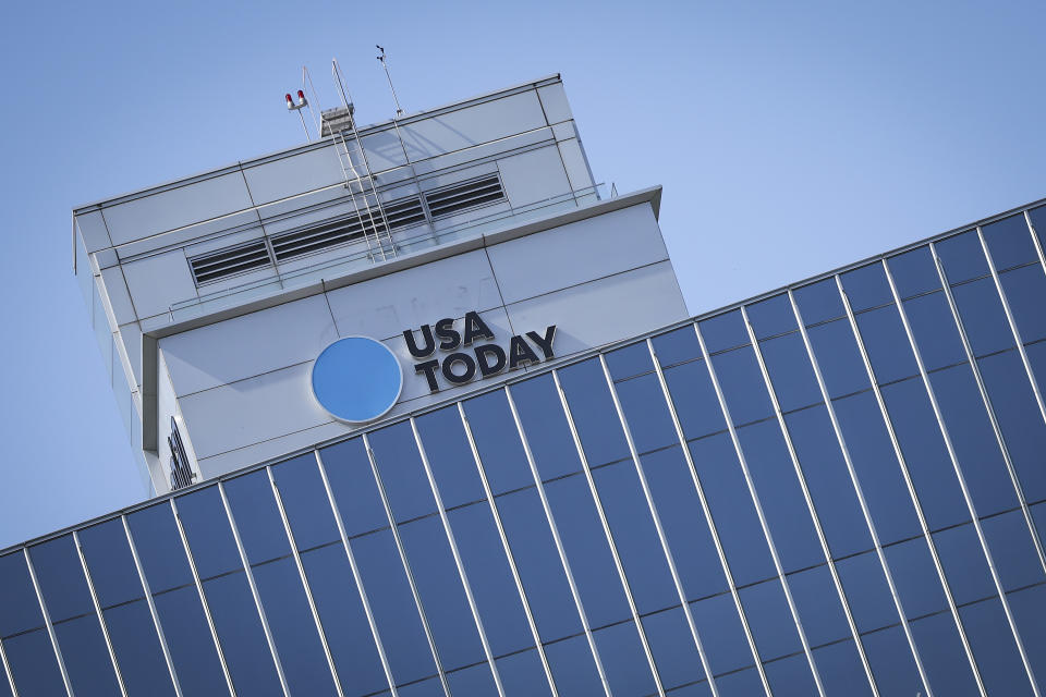 MCLEAN, VIRGINIA - JUNE 17: The headquarters of USA Today owned by Gannett Co. is seen June 17, 2022 in McLean, Virginia. USA Today said that following an investigation 23 articles had been removed from its website after it was discovered that a reporter may have fabricated sources and quotes for the articles. (Photo by Win McNamee/Getty Images)