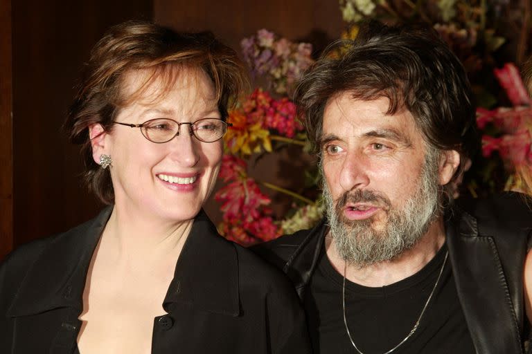 Meryl Streep y Al Pacino en el estreno en Nueva York de Ángeles en América